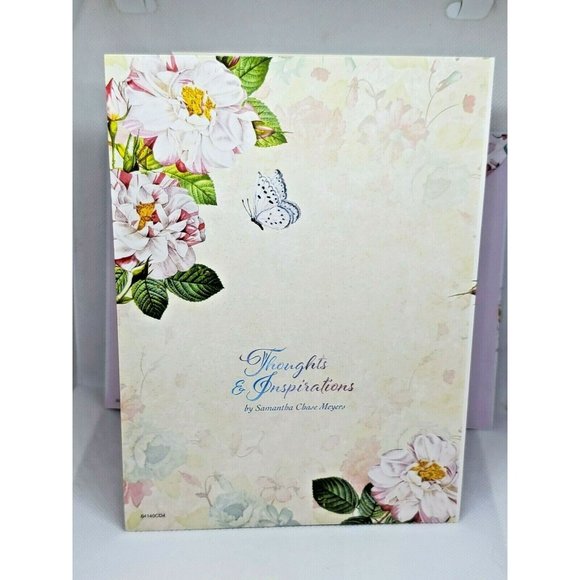 Warm Birthday Wishes Thoughts & Inspiration Floral Blue Butterfly Greeting Card - Picture 3 of 11